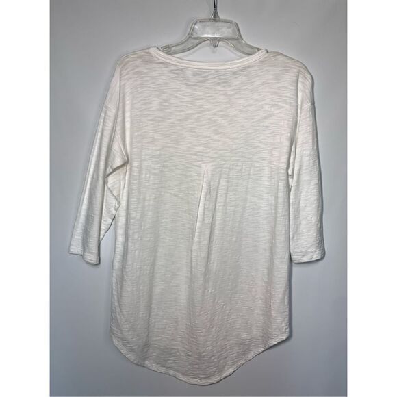 - Chico's Women's The Ultimate Drop Shoulder T-Shirt White Small - Picture 7 of 7